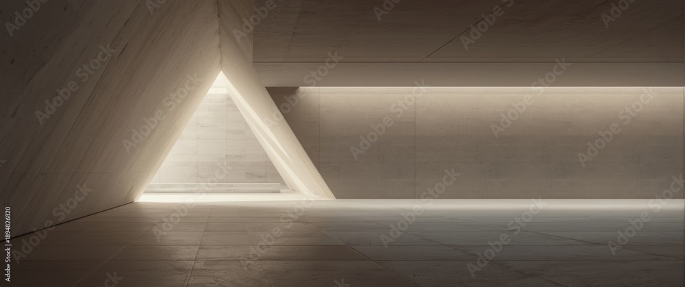 Naklejka premium An unused triangular alley in the city