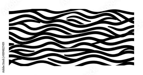 Black and white wavy pattern