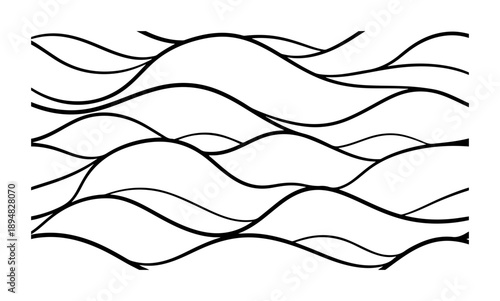 Intertwined wavy lines