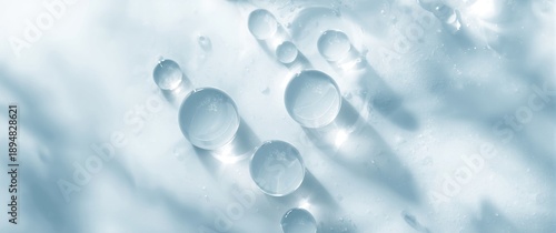 Wallpaper Mural Round transparent gel serum beads on background with text area Torontodigital.ca