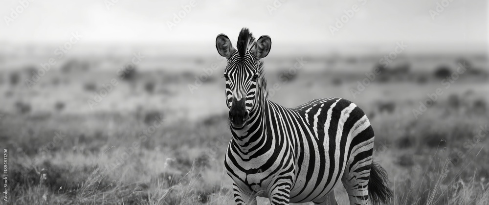 Fototapeta premium Namibia's zebras in monochrome