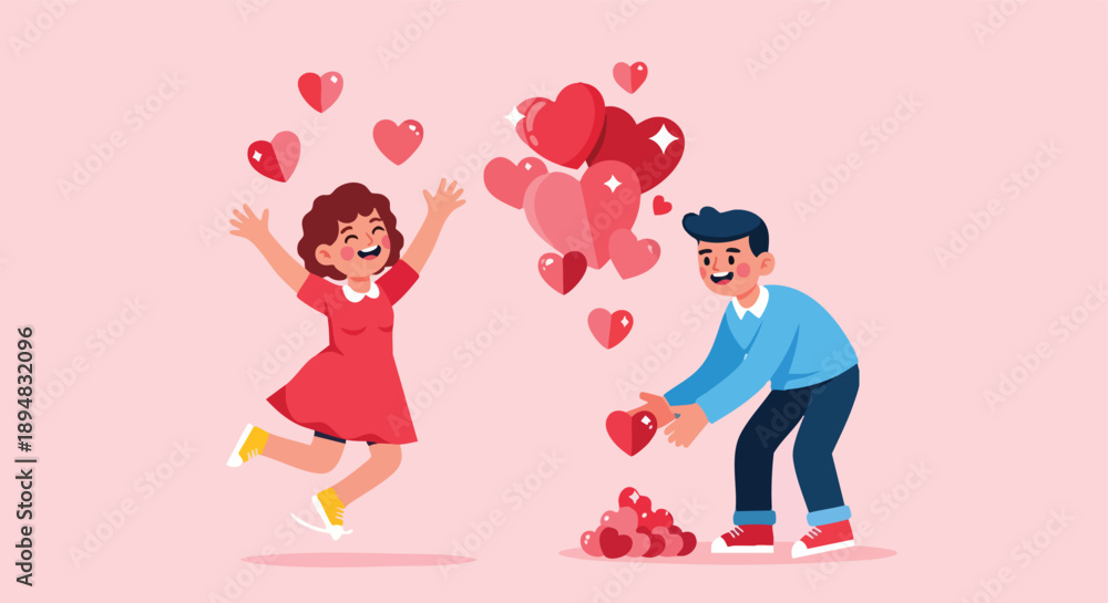 Obraz premium A Modern Valentine's Day Romance Celebrating Love and Self-Care with Joyful Connections and Shared Affection