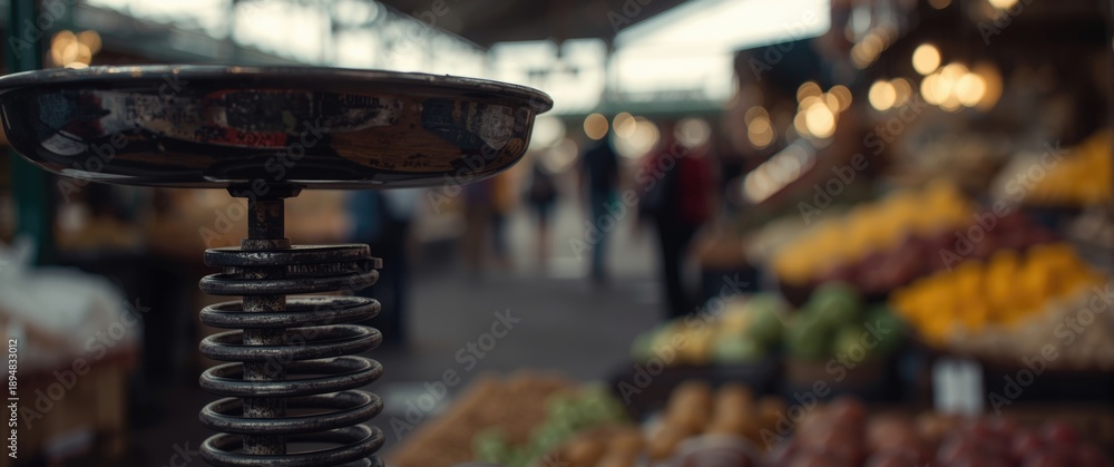 Obraz premium Spring Scale Display at Queen Victoria Markets, Melbourne, Australia