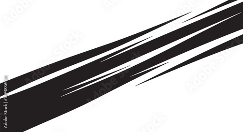 Black and white abstract speed motion graphic design element
