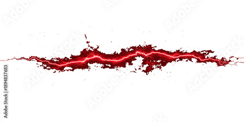 Red paint and ink splashes create a grunge splatter design with blood-like texture on a decorative Christmas banner backdrop illustration