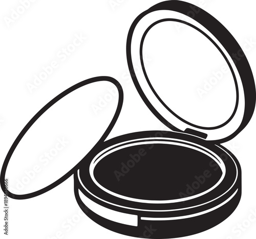 make up powder and brush