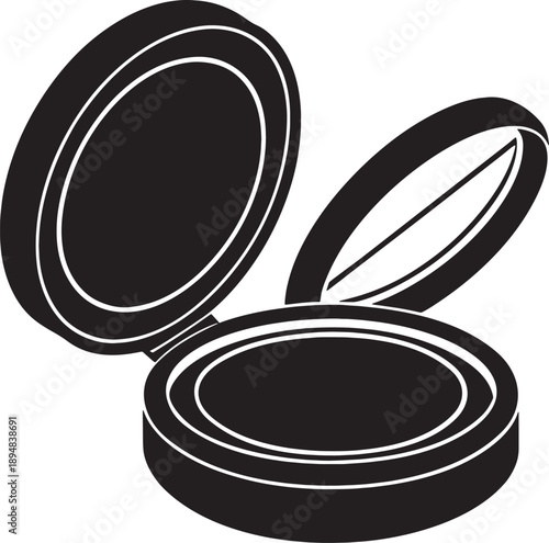 make up powder and brush