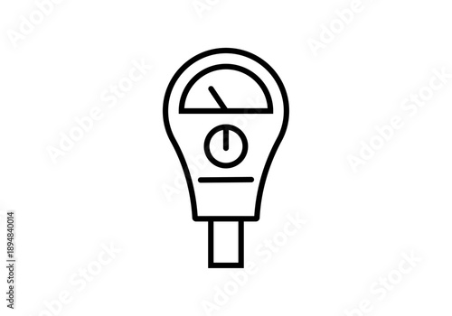 icono de parquímetro lineal para control de estacionamiento