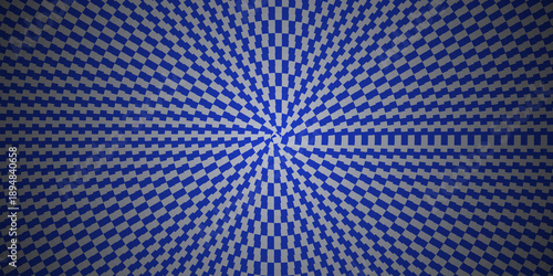 Symmetrical Imperial Sapphire and Silver Radial Woven Sunburst Pattern