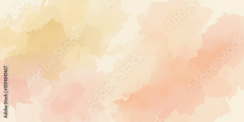 An artistic vintage watercolor background featuring a grungy yellow and brown textured paint pattern on aged parchment paper with a subtle antique cloud design