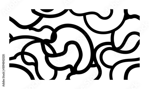 Abstract black and white swirls