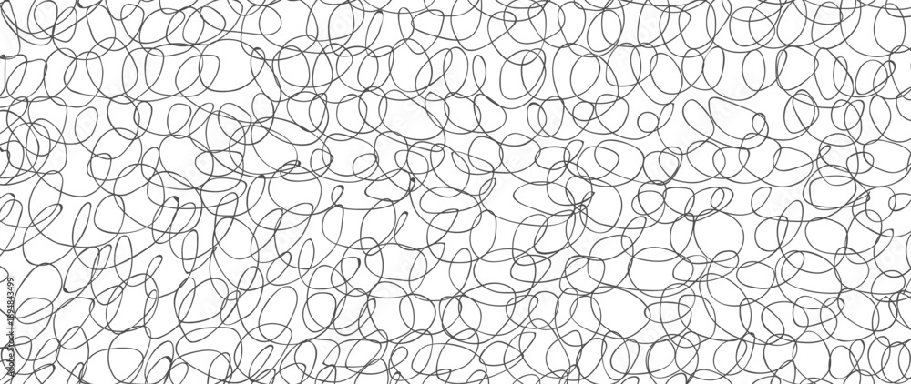 Fototapeta premium Crosshatch Linear Doodle Loop Background Texture