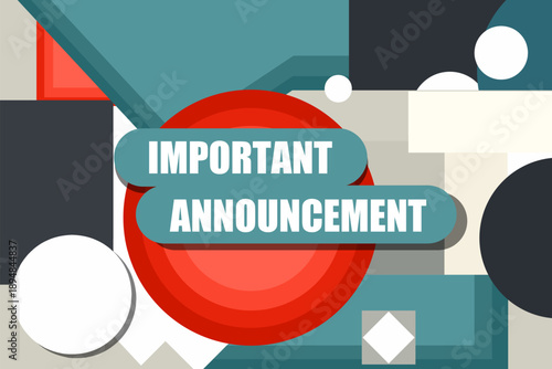 Vector banner. Megaphone with important announcement speech bubble. Loudspeaker. Banner for business, marketing. Banner design vector illustration.