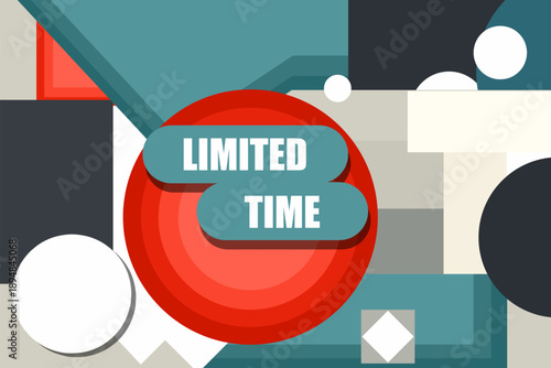 Vector banner. Megaphone with limited time speech bubble. Loudspeaker. Banner for business, marketing. Banner design vector illustration.