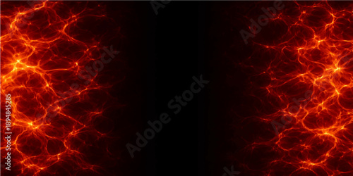 Fiery explosion with burning orange flames and swirling smoke creates a high energy heat texture design for an inferno motion background loop on a black alpha element