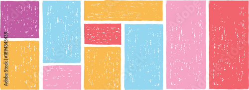 Frame box shape with brush crayon texture. colorful grunge rectangles. Vintage grunge boxes for collage, text, banner, sticker, poster design. paint brush grunge border frame. 