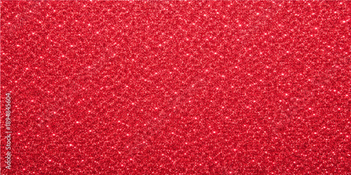 A seamless red knitted wool fabric material with a rough textile pattern provides a vibrant textured backdrop for Christmas designs on a cloth surface
