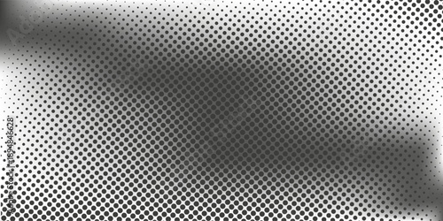 Titik-titik halftone putih dan hitam pola warna latar belakang tekstur grunge gradien. Ilustrasi vektor gaya olahraga komik seni pop titik. eps 10