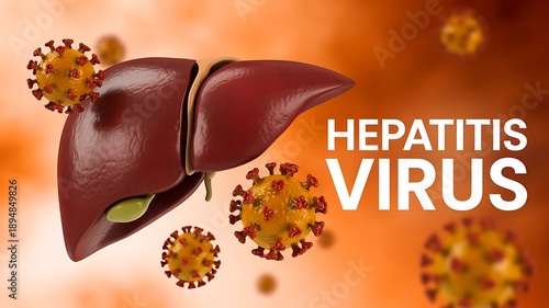 Hepatitis virus infection medical liver disease concept