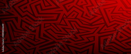 Bold abstract vector background with layered zigzag lines in deep red tones, creating a dynamic and energetic modern pattern.