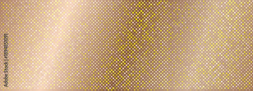 bronze disco party pattern. Yellow square sequin mosaic texture background. Abstract golden shining glitter halftone wallpaper. Pop up comic sparkling glitter backdrop. eps10