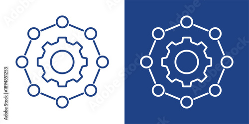 Framework Blue And White Icon Style Collection