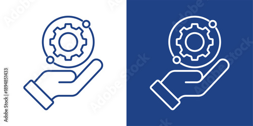 Responsibility Blue And White Icon Style Collection