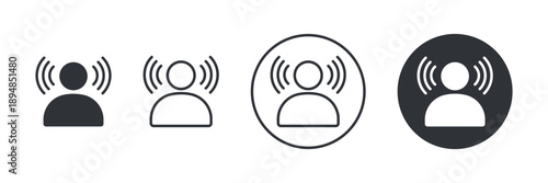 Brand awareness icons, solid and line art vector collection