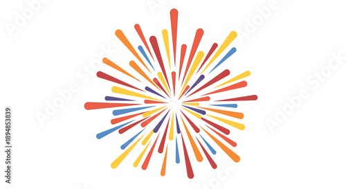 Colorful Firework Icon Vector Graphic