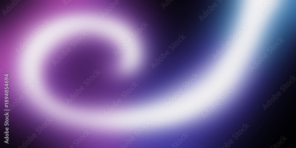 Naklejka premium Abstract Purple and Blue Spiral Light Trail with Soft Bokeh Blur on Black Background