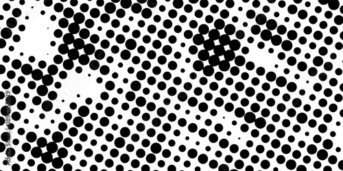 Abstract Halftone Dot Pattern Black and White Background Texture. Suit for banner, web, brochure, pamflet, poster and presentation