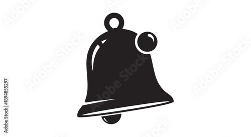 Black Bell Icon Simple Design Element.