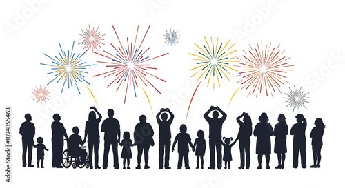 Fireworks Celebration Silhouettes