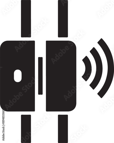 Smartwatch Signal Icon Silhouette – Wearable Technology Symbol
Fitness Tracker with Wireless Signal – Black Wearable Device Icon
Smart Band Connectivity Silhouette – Modern Wearable Tech Illustration