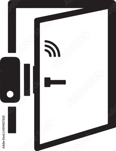 Smartwatch Signal Icon Silhouette – Wearable Technology Symbol
Fitness Tracker with Wireless Signal – Black Wearable Device Icon
Smart Band Connectivity Silhouette – Modern Wearable Tech Illustration