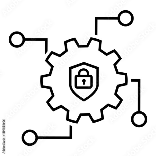 Firewall vector icon. Cybersecurity Illustration sign. Computer antivirus symbol. Data protection logo.