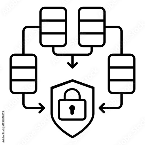 Firewall vector icon. Cybersecurity Illustration sign. Computer antivirus symbol. Data protection logo.