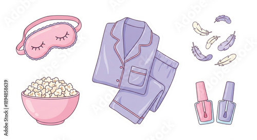 Slumber party sticker collection