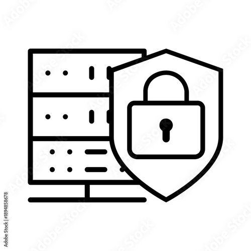 Firewall vector icon. Cybersecurity Illustration sign. Computer antivirus symbol. Data protection logo.