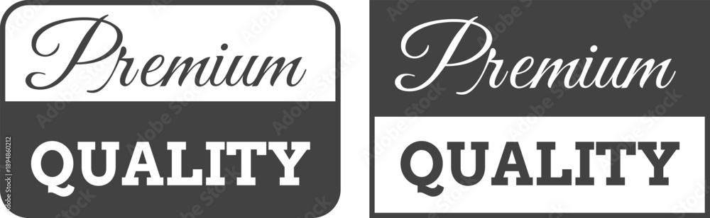 Fototapeta premium Elegant premium quality label design with bold typography for packaging needs