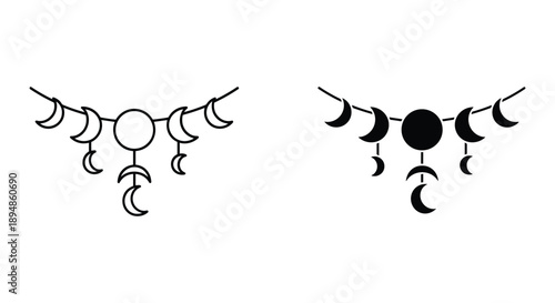 Lunar Cycle Phases Illustration