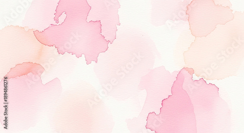 Soft Watercolor Washes Pink Peach Wallpaper