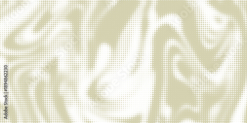 Beige Flowing Abstract Halftone Dot Pattern Minimal Background. Modern Trendy design in Vector Illustration