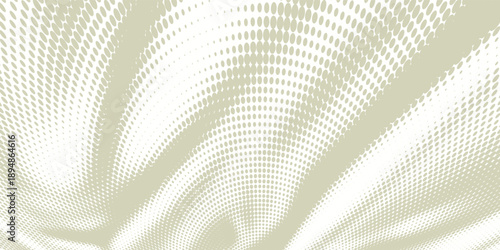 Warm Beige Flowing Abstract Halftone Dot Pattern Background, Modern creative trendy design in vector illustration