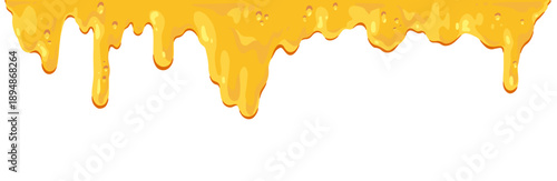 Honey dripping from the edge