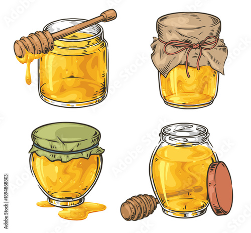 Honey jars display