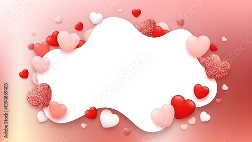 Happy valentine day. with creative love composition of the hearts paper cut style. Symbol of love. Valentine day gift box. Valentine day Background