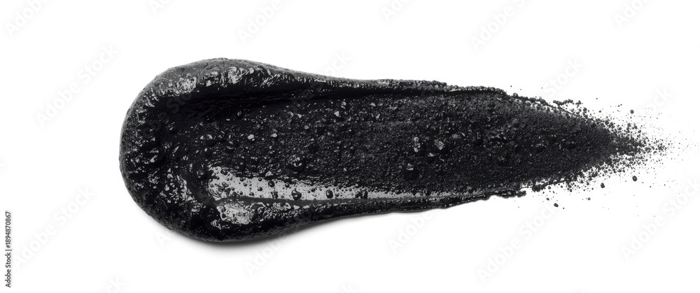 Fototapeta premium Isolated black coal toothpaste