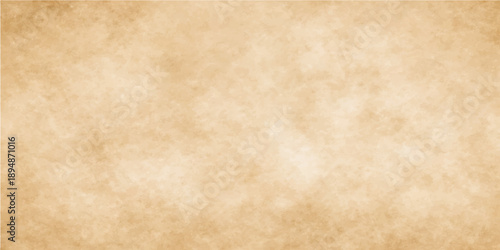 Aged brown parchment with a stained grunge surface creates a vintage paper texture perfect for an antique blank page design on a worn retro sheet