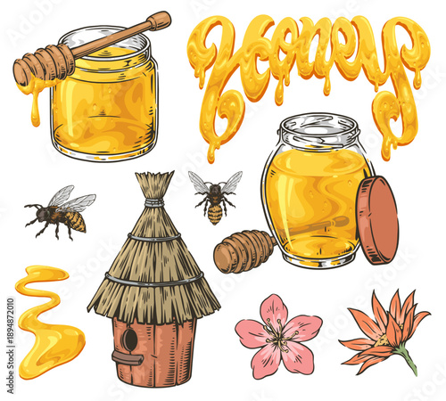 Nature's bees honey